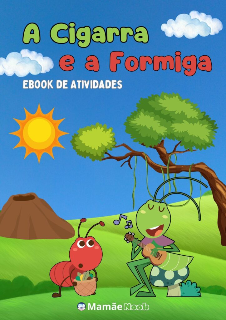 História da Cigarra e a Formiga para Imprimir