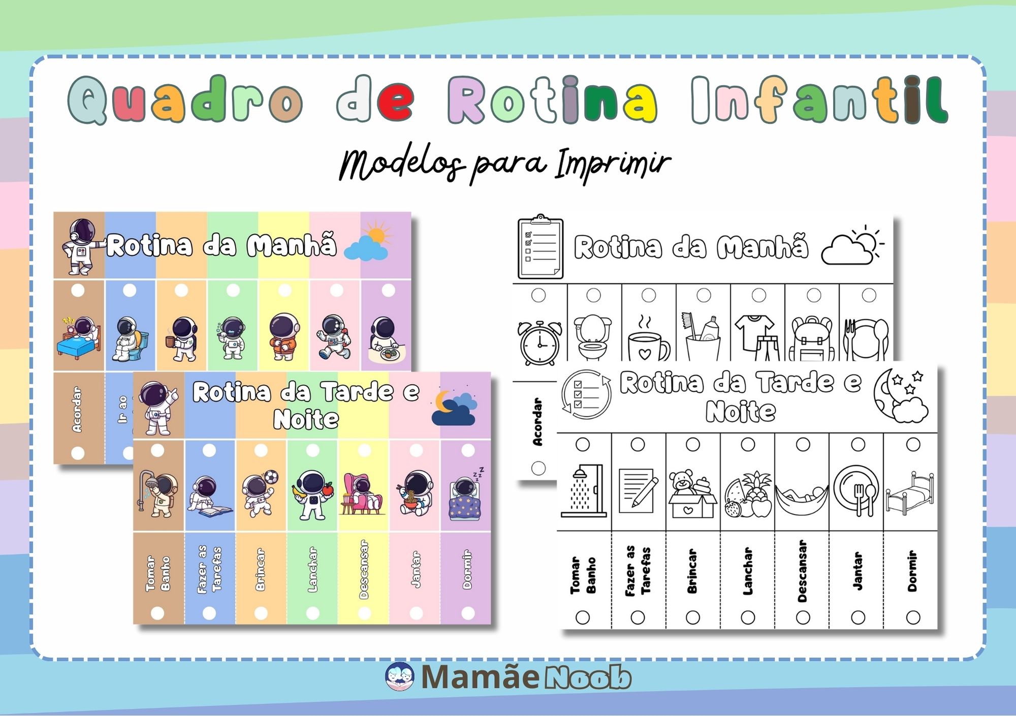 Quadro de Rotina Infantil para Imprimir